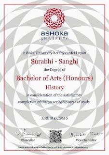 Surabhi Graduates from Ashoka University